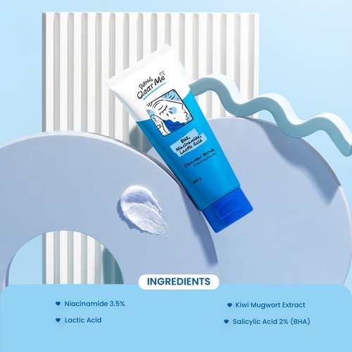 DERMIES Clear Me Cleanser Scrub For Oily &amp; Acne Prone Skin 100g - Pembersih Wajah
