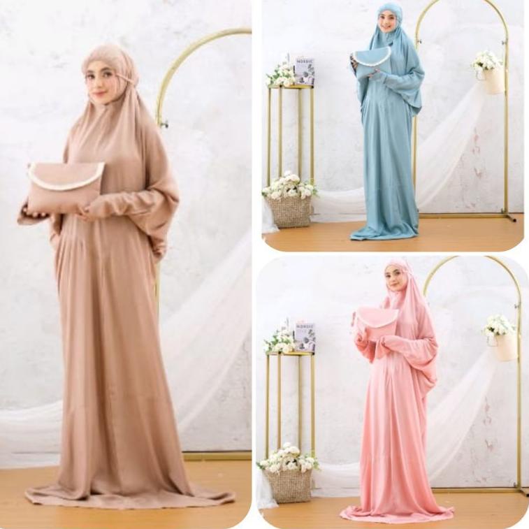 Booming MUKENA TERUSAN RAYON POLOS BURDAH TRAVELING / BURKAH