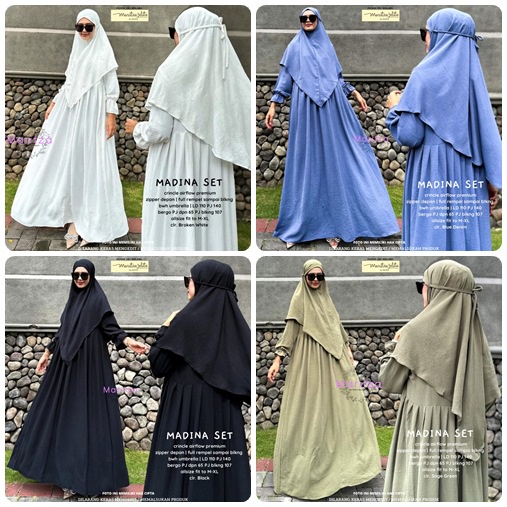 MADINA SET SYARI / 10.5 / BAHAN CRINGKEL AIRFLOW PREMIUM / LD 110 CM / PB 140 CM / ALLSIZE JUMBO / MARITZA