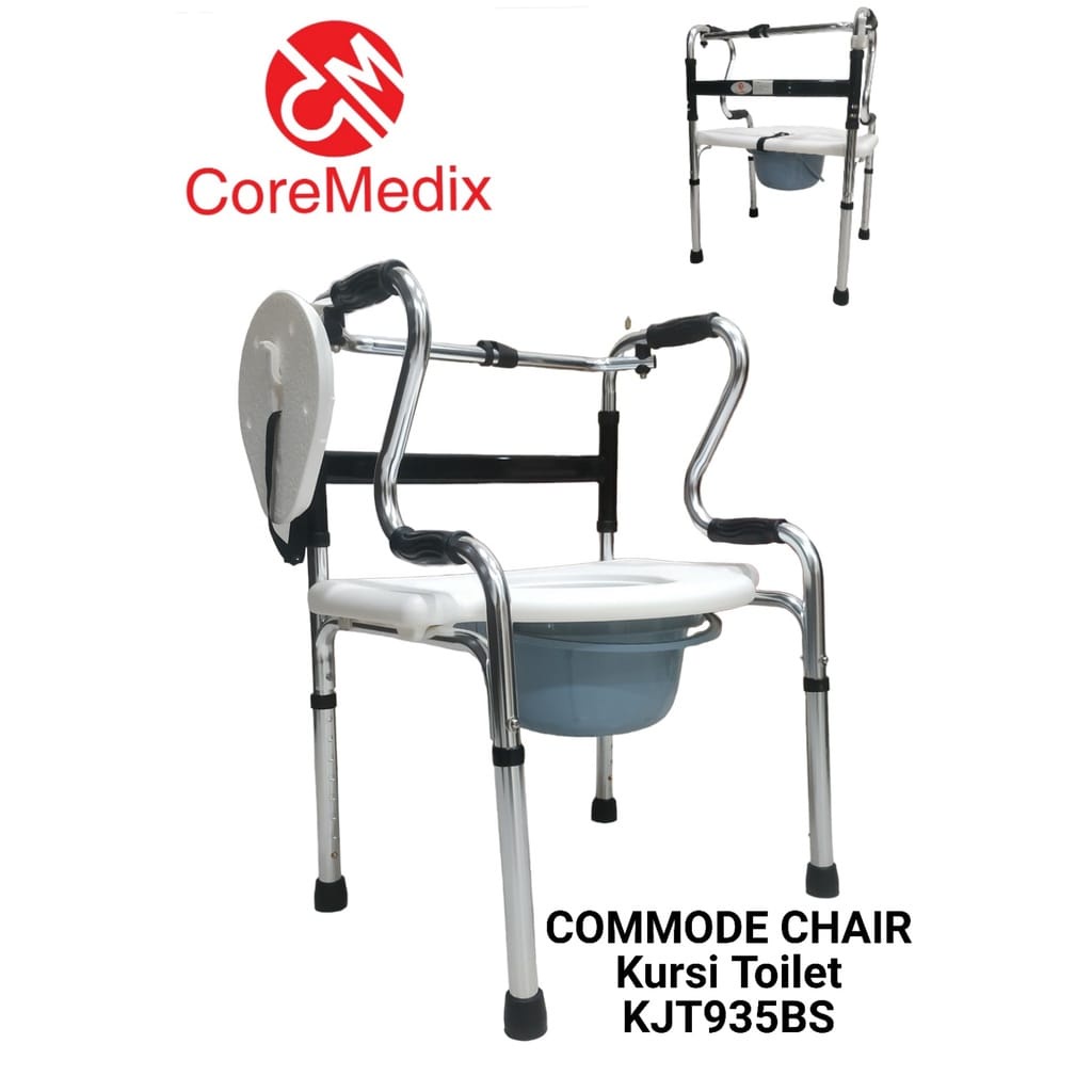 Kursi mandi lansia 5 in 1 KJT 935BS commode chair coremedix Commode+Walker