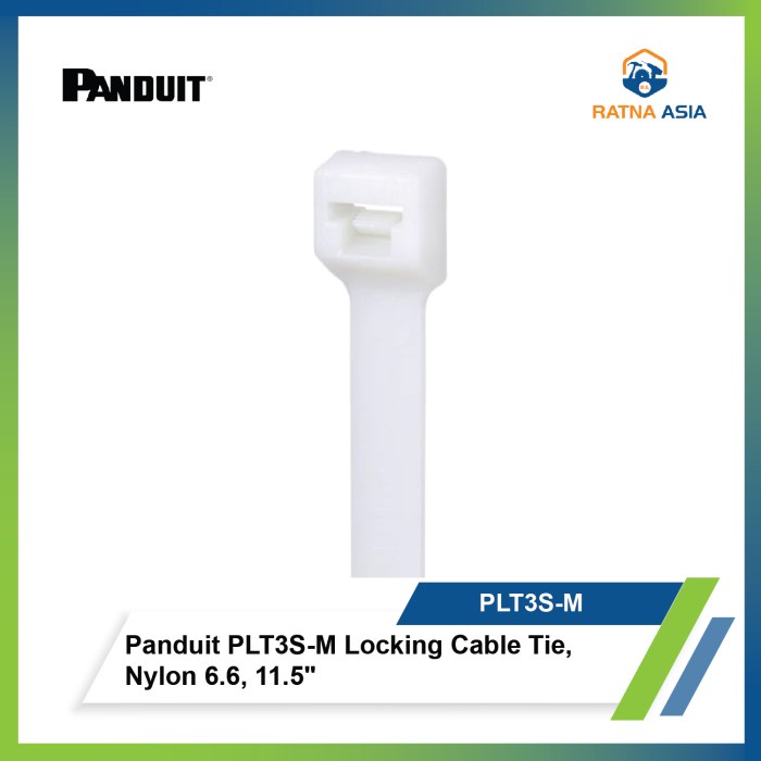 

Kabel Tis Panduit PLT3S-M Locking Cable Tie, Nylon 6.6, 11.5