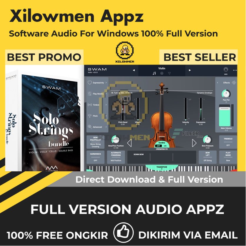 [Full Version] Audio Modeling SWAM Solo Strings Bundle Pro Lifetime Audio Software WIN OS - Koleksi instrumen dawai virtual untuk produksi musik