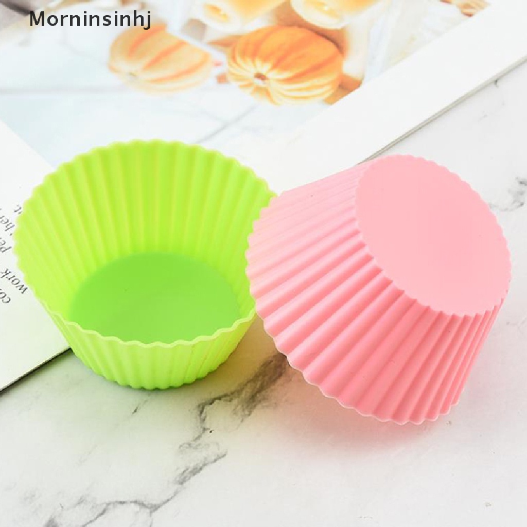 Mornin 7pcs/Set Cetakan Kue Silikon Muffin Cupcake Baking Mold DIY Cake Decorag Tool id