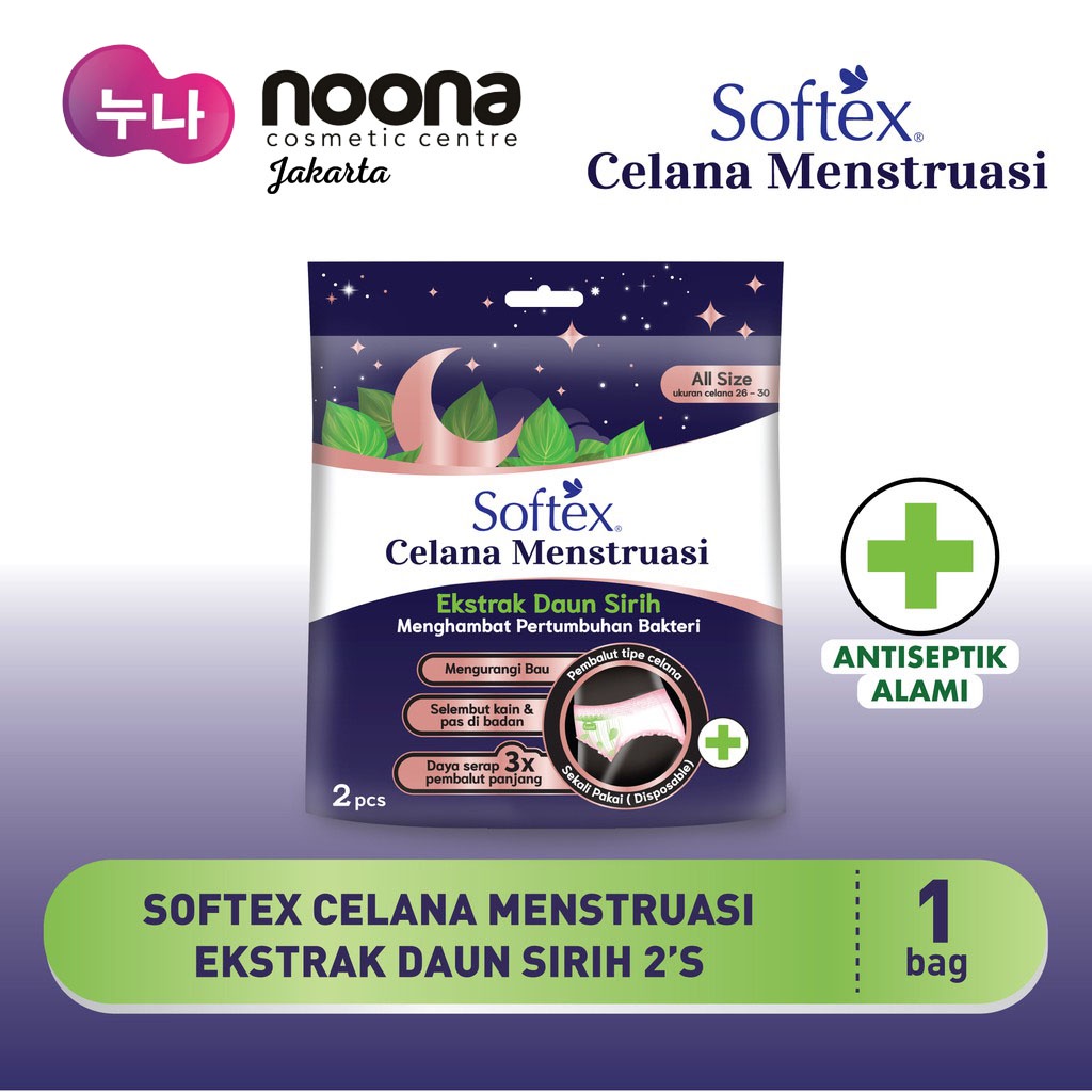 SOFTEX CELANA MENSTRUASI EXTRAK DAUN SIRIH ISI 2 -NJ