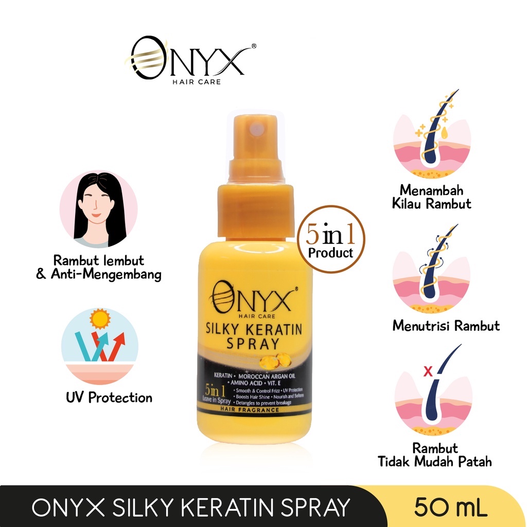 ★ BB ★ Onyx Hair Serum 65ml - Silky Keratin Spray 50ml  - Strengthening Hair Tonic 90ml