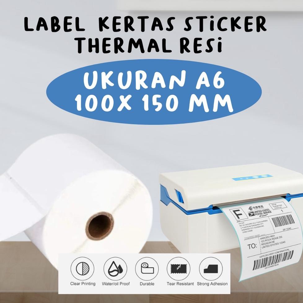 

A29 Label Barcode Direct Thermal 100 X 150 mm 100x150 4x6" isi 500pcs ukuran A6 (ROLL) RESTOCK ⇜