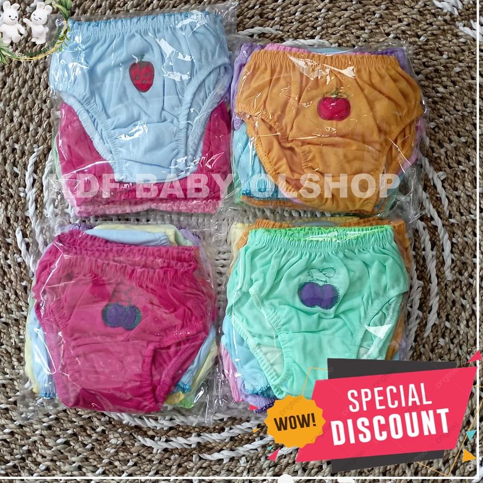 Dijamin Ori>/ 12 PCS CELANA DALEM ANAK PEREMPUAN, 6 PCS CD ANAK USIA 1 TAHUN SAMPAI-2345678.TAHUN,GA