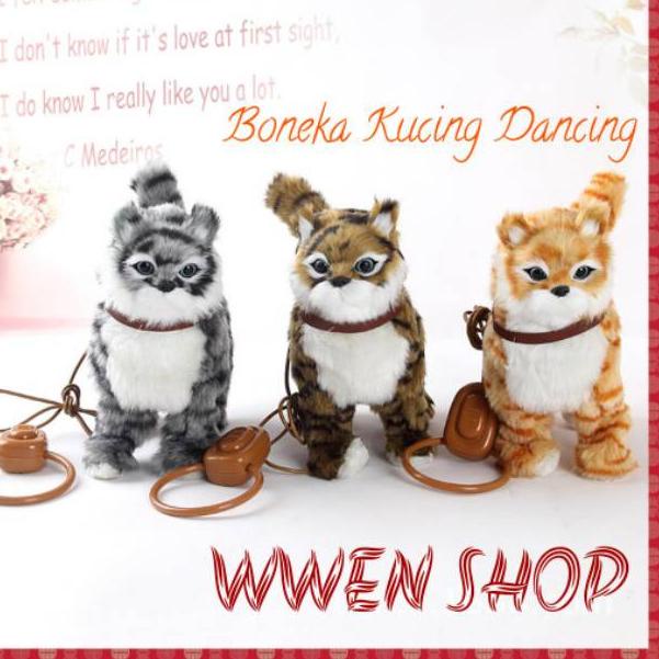 ♥ Boneka Mainan Kucing Dancing Musik Berjalanan Boneka Kucing music dan Dancing Boneka Baby shark ✰