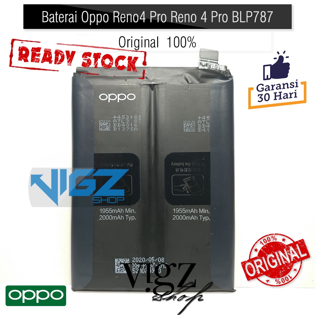 Baterai Oppo Reno4 Pro Reno 4 Pro BLP787 Original 100%