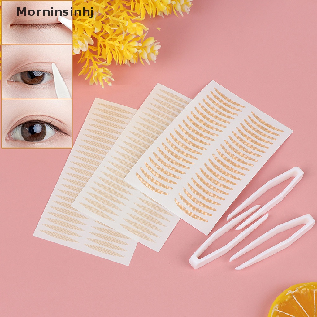 Mornin 200pcs Invisible Lace Mesh Double Eyelid Lift Strip Tape Perekat Sticke tweezer id