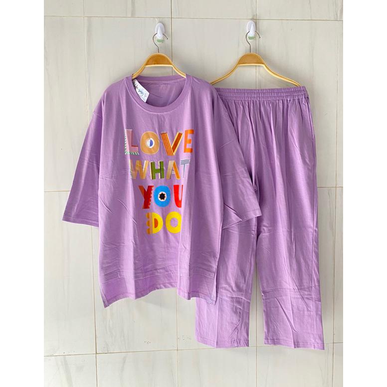 Setcel Wanita Viral Kaos Oversize Kaos Jumbo Setelan Wanita Jumbo