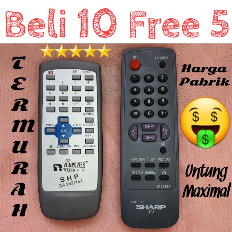 Remot / Remote TV Sharp Tabung 1342