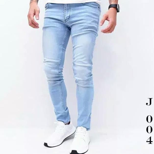 KAL510 Celana Jeans Lepis Panjang Pensil Slim fit Skinny Karet Melar Pria Laki2 Cowok Dewasa / Levis