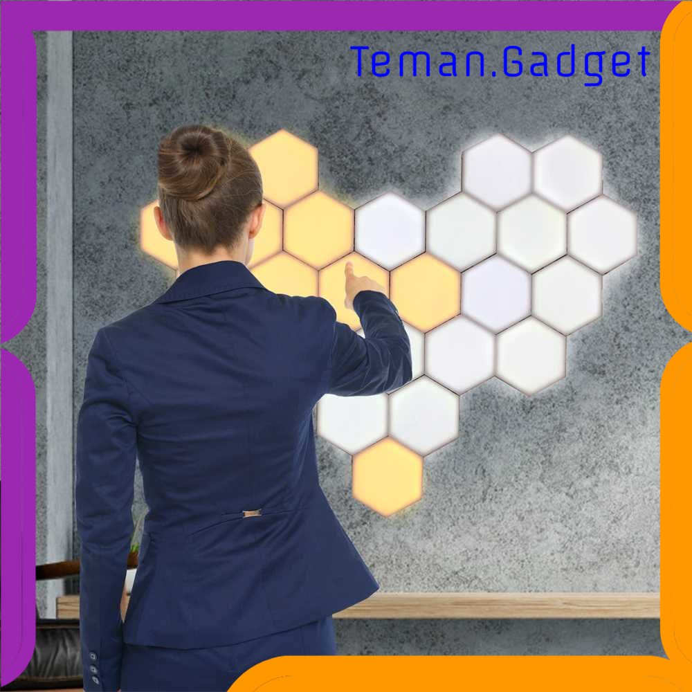TG-LMP Yabstrip Lampu Hias Hexagonal LED RGB Touch Sensor 3 PCS with Remote - HD004