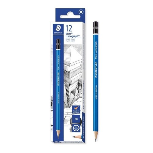 

Staedtler Mars Lumograph Pensil 2B 1 Pack Pinsil 2B Biru Pencils Pingsil Pengsil Original 1 Pak