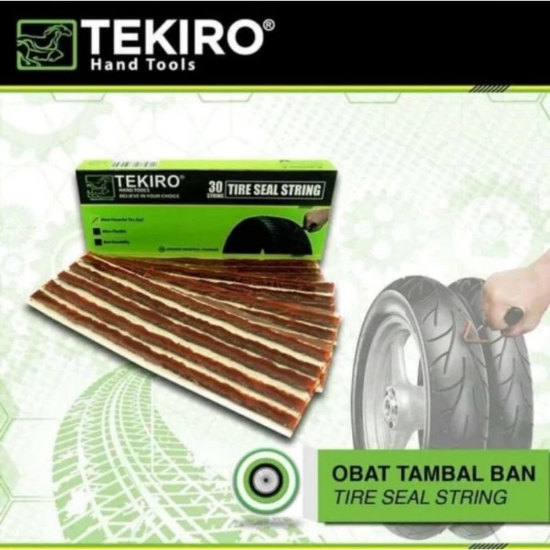 Tekiro Obat tambal ban tubles isi 30 String/ tire seal string