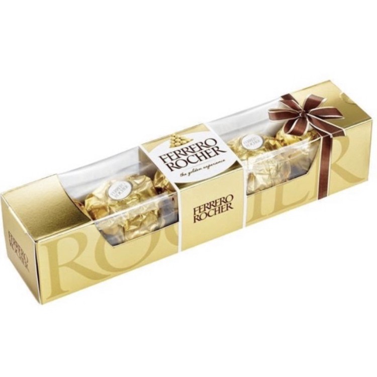 

Ferrero Rocher Chocolate Gold 5pcs Coklat Bulat Emas Ferero Rocer isi 5 pcs Fererro Cokelat Kemasan Kuning Ferre Ro