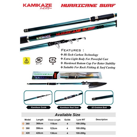 JORAN ANTENA KAMIKAZE HURRICANE SURF 390/420