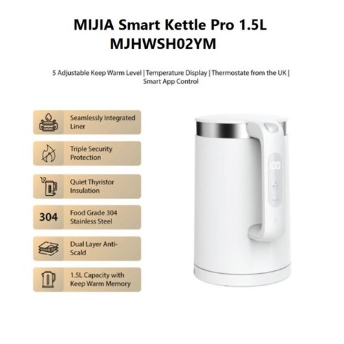 Mi Mijia Smart Kettle Pro 1.5L - Teko Listrik Pintar - Garansi Resmi