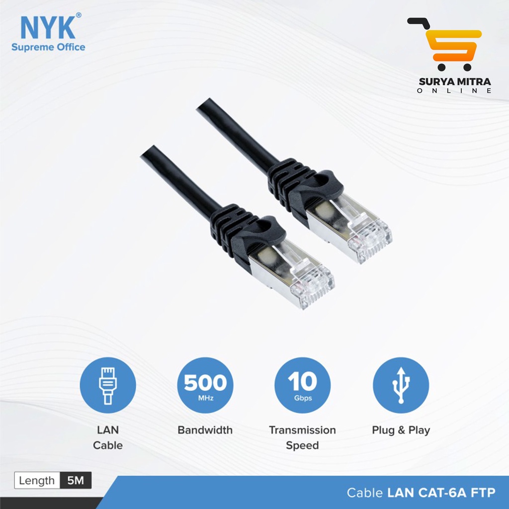 Kabel LAN NYK FTP Cat 6A (5 Meter)