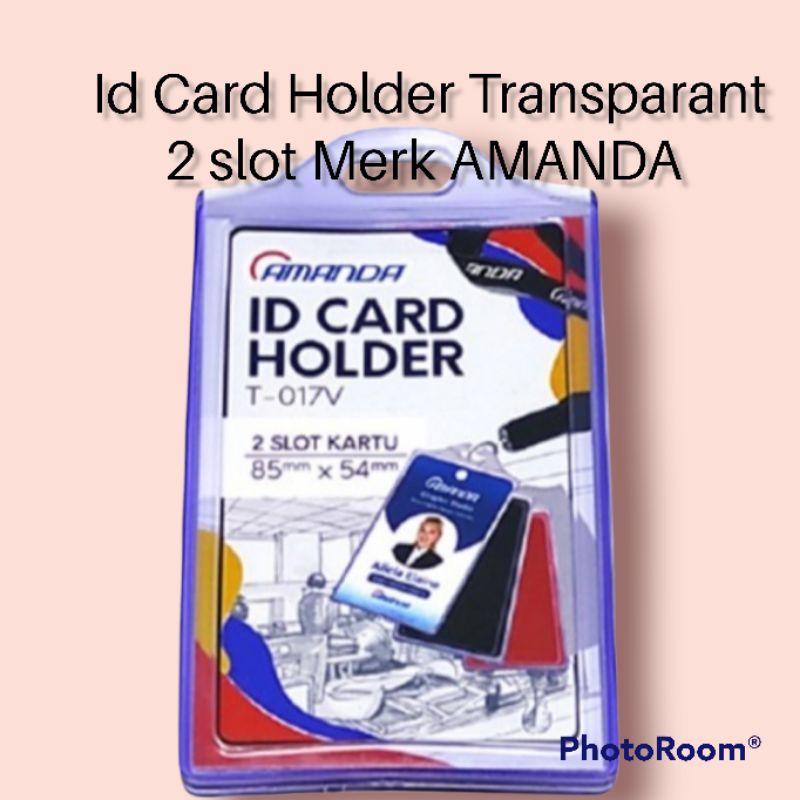 

Tempat Id Card T-017 Karet 2 Slot Merk Amanda (10pc) Casing Karet Bening 2 Slot Id Card Holder Transparant