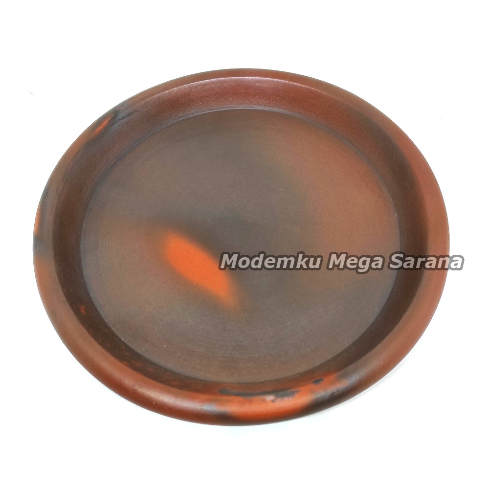 Cobek Datar Media Tempat Telur Ikan Louhan Cobek Tanah Liat Aquarium - Diameter 26cm