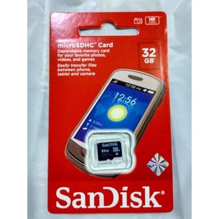 Micro SD MicroSD 32GB 32 GB Class 4 Sandisk Garansi resmi 5 tahun