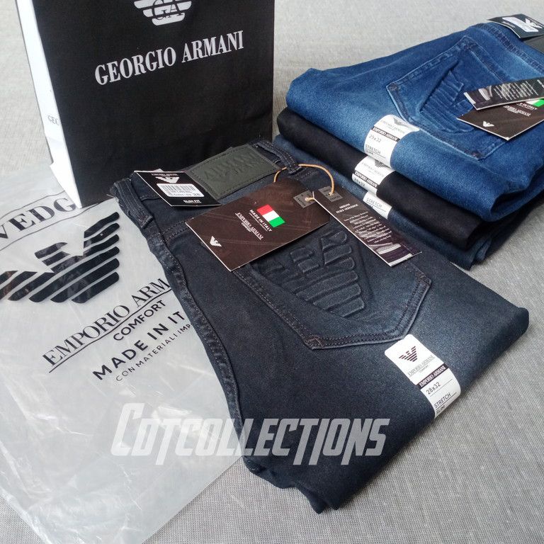 Celana Jeans Cowok Panjang Giorgio Armani Emporio Armani Jeans