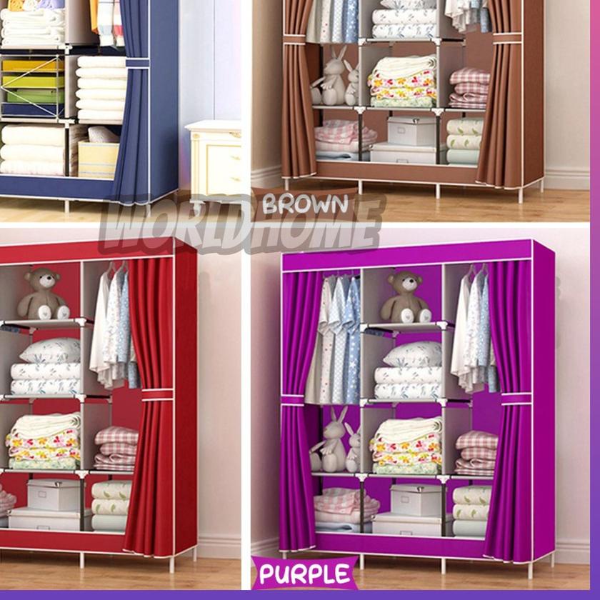 ◄ Lemari Pakaian Kain Lemari Portable Jumbo  3 Sekat - Lemari Pakaian / lemari baju jumbo lemari Kai