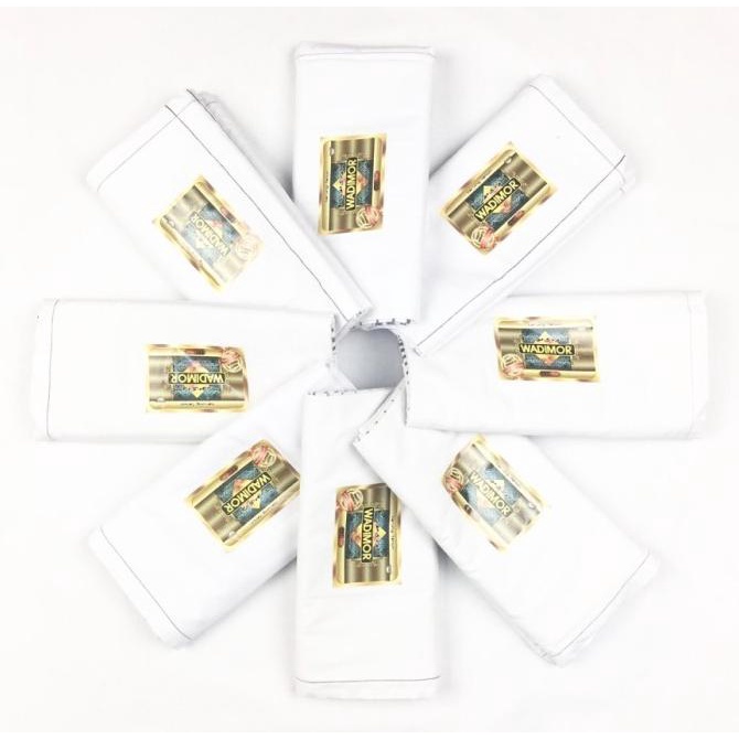 MILIKI KAIN SARUNG WADIMOR POLOS PUTIH TUMPAL CITRA PRIA DEWASA KATUN RH546654Y