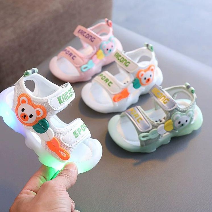 ✨SHOPEE MALL✨ Svekes Sepatu Sandal Anak Cewe Cowo Sol Lunak Sepatu Lampu Sandal Sepatu buruan