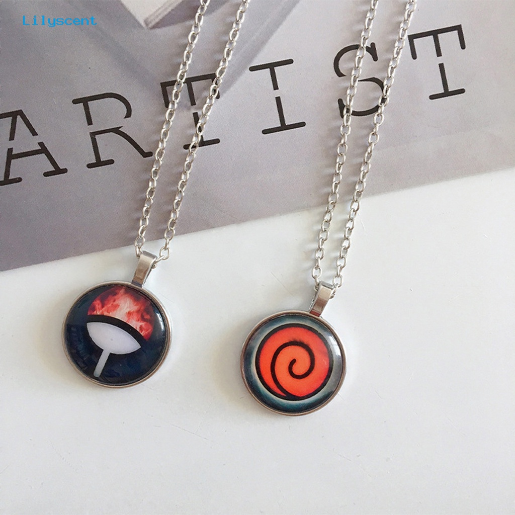 [LS] Charm Kalung Anime Peripheral Pola Unik Bentuk Bulat Geometris Dengan Liontin Menghias Menawan Aksesoris Anime Naruto Liontin Kalung Untuk Penggemar Anime