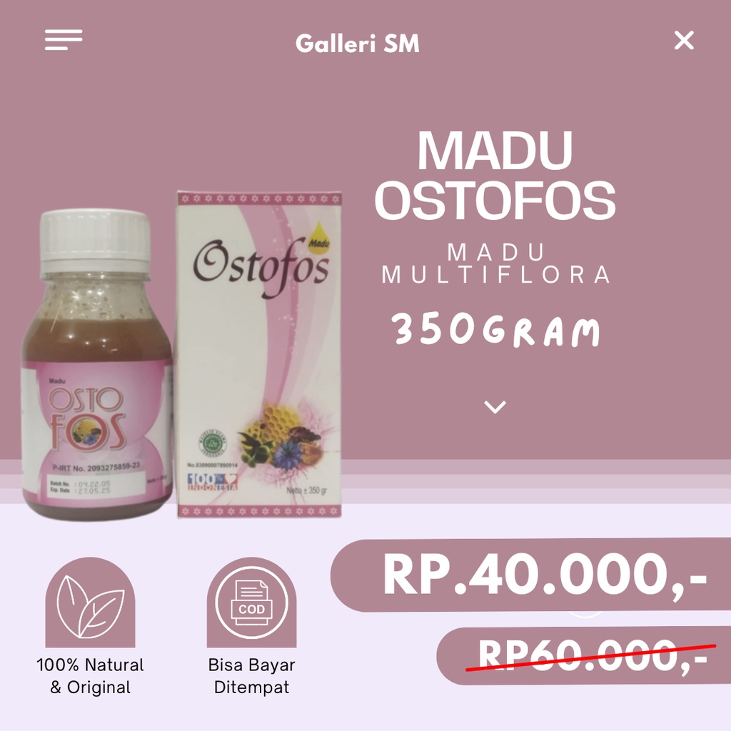 

Madu Ostofos Madu Putih Madu Multiflora Memperkuat Daya Tahan Tubuh