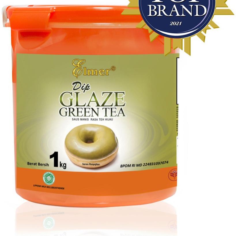 

▲ Elmer Dip Glaze Greentea 1 kg | Topping Donat | Selai Roti ♀