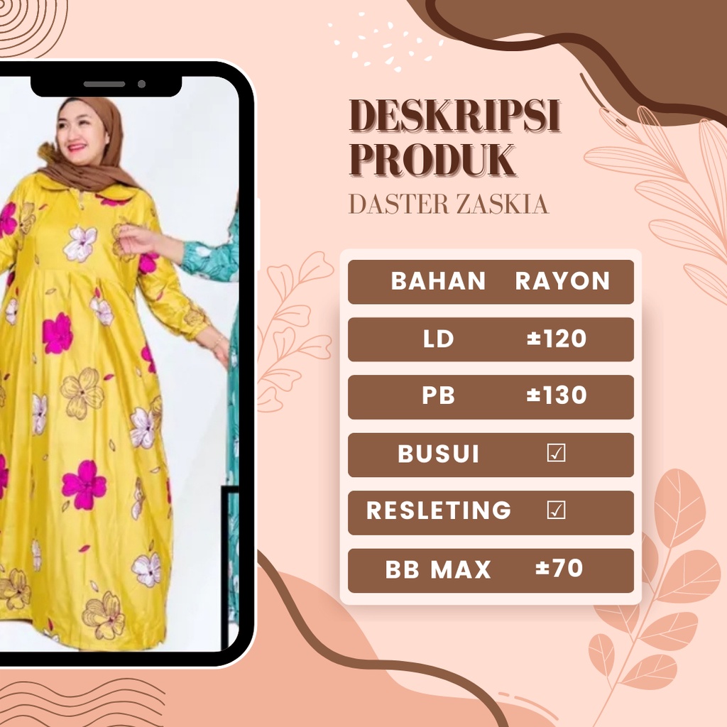 DASTER ZASKIA RAYON SANTUNG