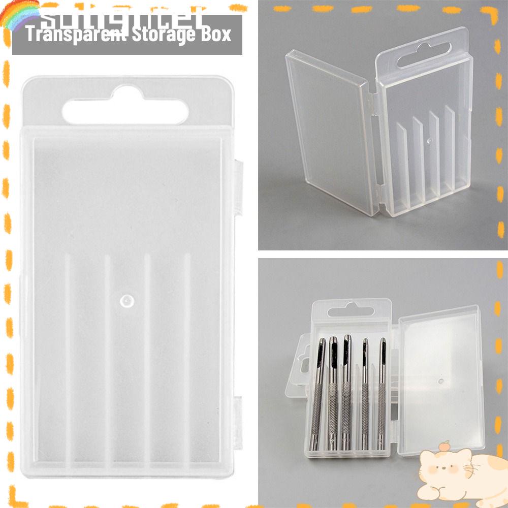 Solighter 3pcs Kotak Penyimpanan Transparan Plastik Serba Serbi Organizer Square Barang Kecil Case