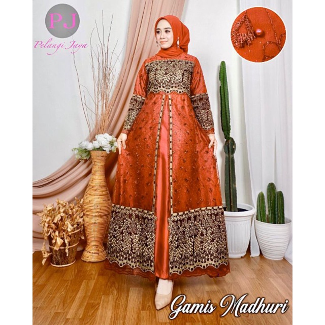 Gamis Maduri Tulle Bordir Krancang Full Original Butik