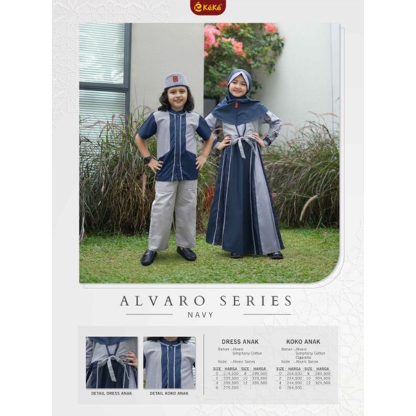 Koko & Gamis Anak KEKE ALVARO Series Navy, Teal