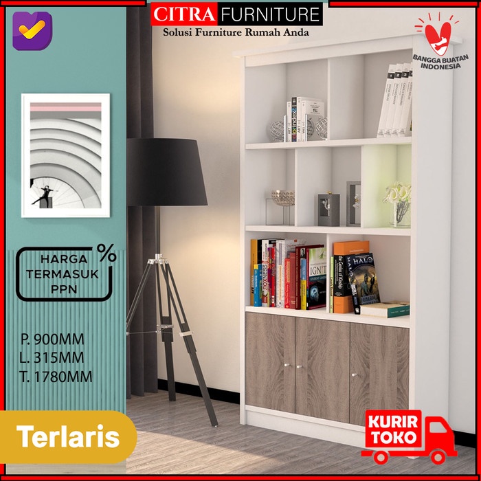 

Terlaris Lemari Hias Buku Minimalis Kabinet Pajangan Serbaguna