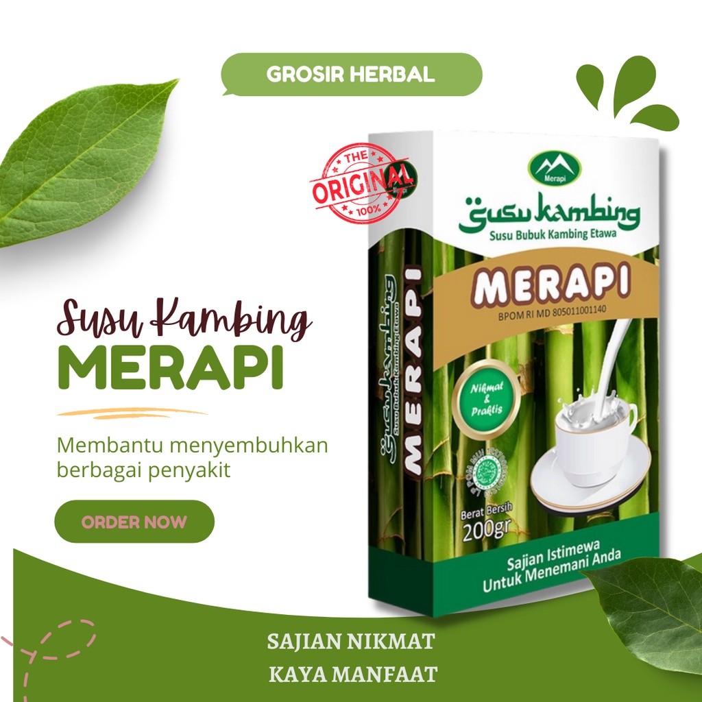 

PROMO Susu Kambing Etawa Merapi 200 gram - Rasa Original Coklat dan Strawbery Vanilla