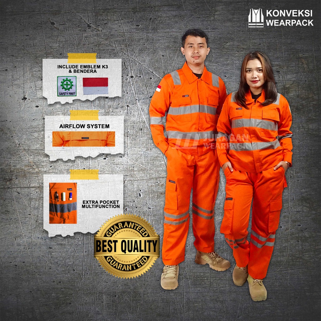 Wearpack Safety Setelan Warna Orange