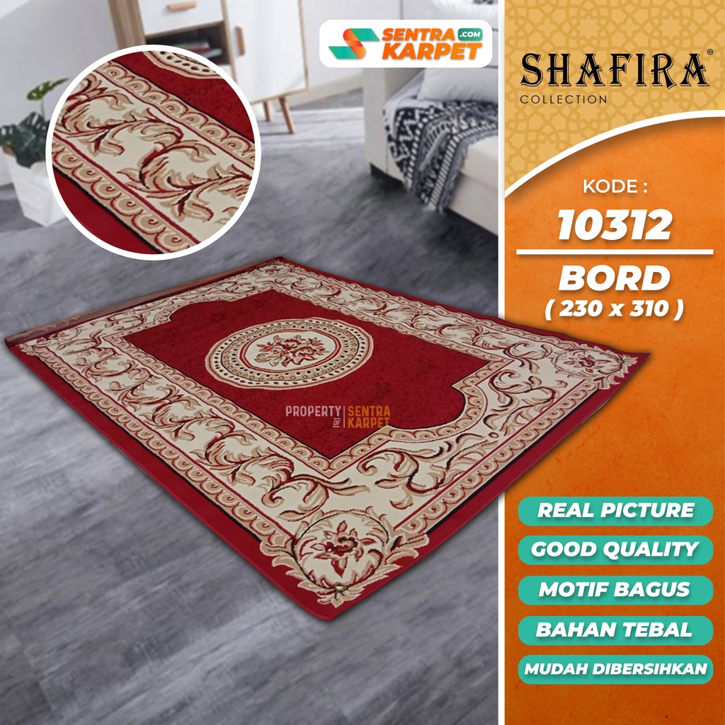 Karpet Rumah Permadani Tebal Lembut Shafira 10312 Bord - Ukuran 230 x 310 | Sentra Karpet