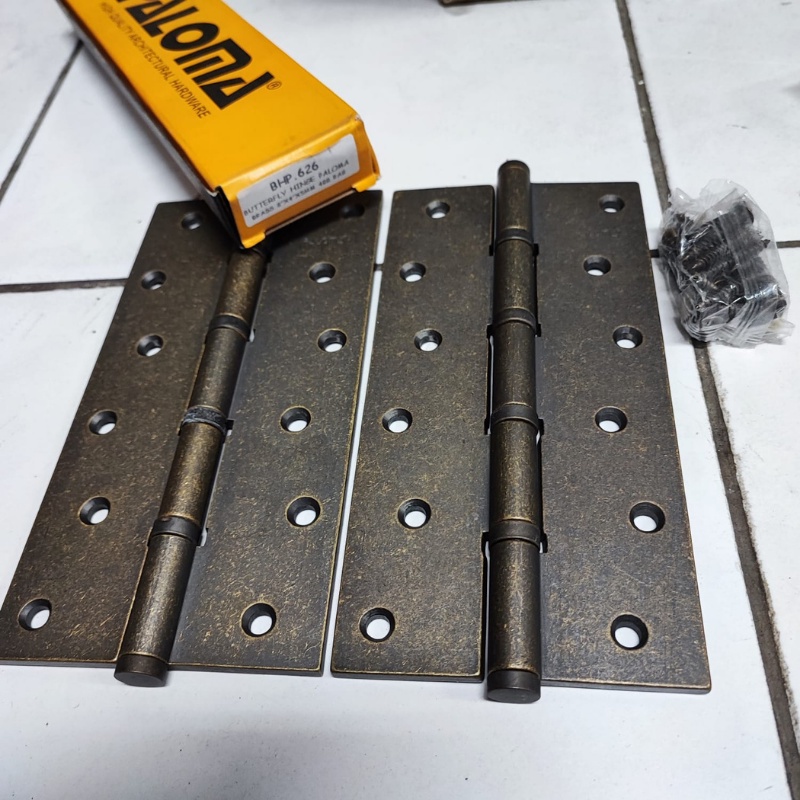 ENGSEL PINTU PALOMA ANTIK BHP 626 BRASS 8&quot;X4&quot;X5MM 4BB