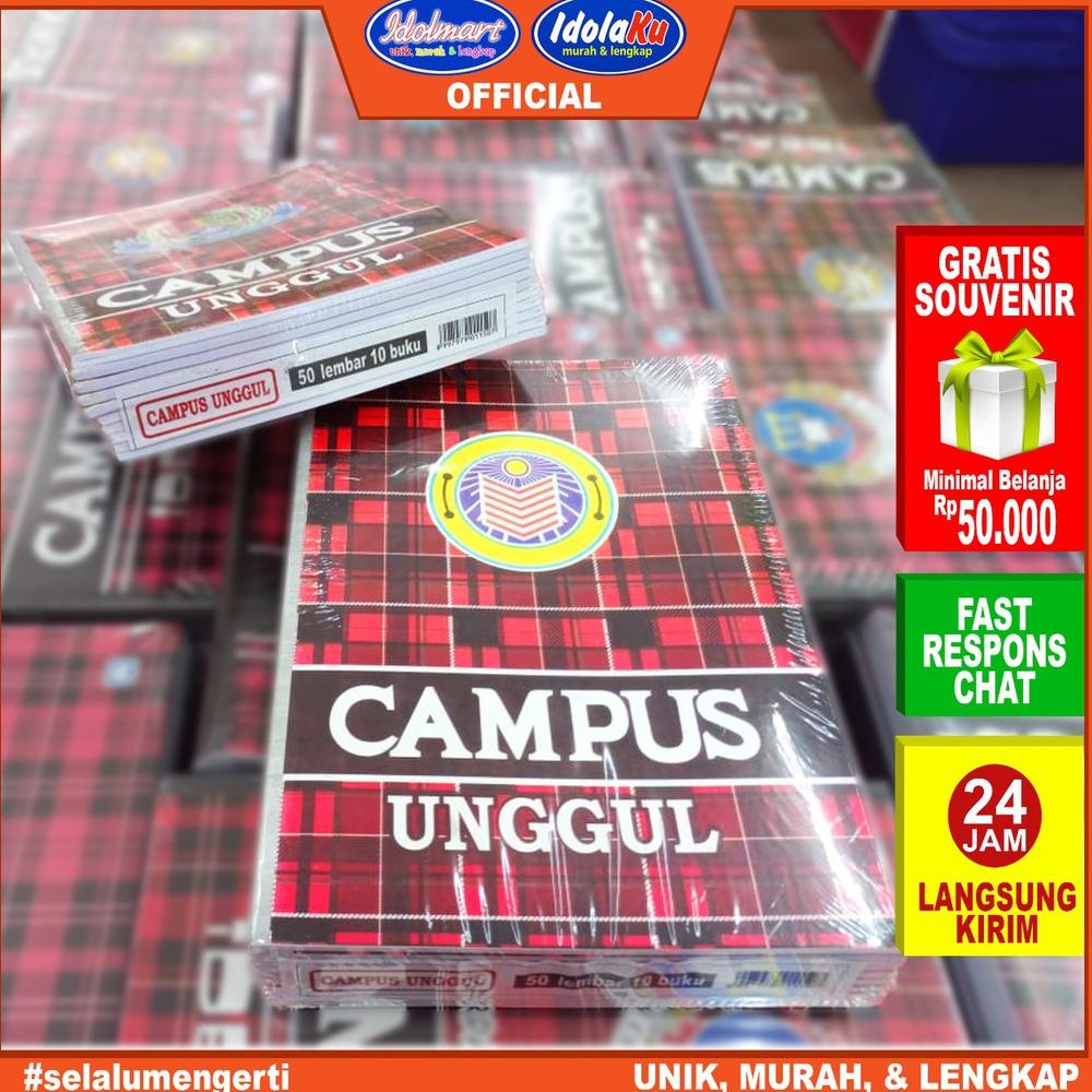 

[KODE 0REKR] IDOLMART Buku Tulis Campus Unggul isi 50 Lembar Buku Tulis Sekolah Boxy