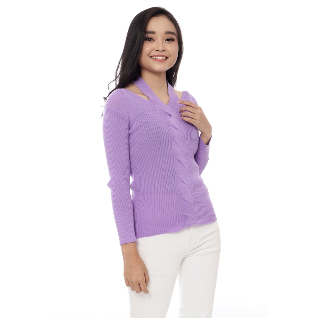 [COD] Atasan Rajut - Kepang | Atasan Wanita | Braid Blouse | Baju Cewek Kekinian | Blouse Kekinian