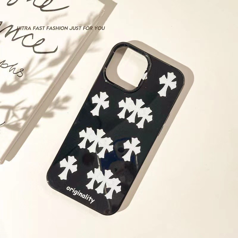 IPHONE Ins Pola Silang Cocok Untuk Iphone14 14pro 14plus 13 13mini 13pro 13prm iPhone12 7Plus 8Plus Xr XS 13 12mini Pro Max Empat Sudut Casing Ponsel Tahan Guncangan