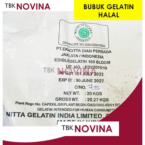 GELATIN BUBUK HALAL MUI