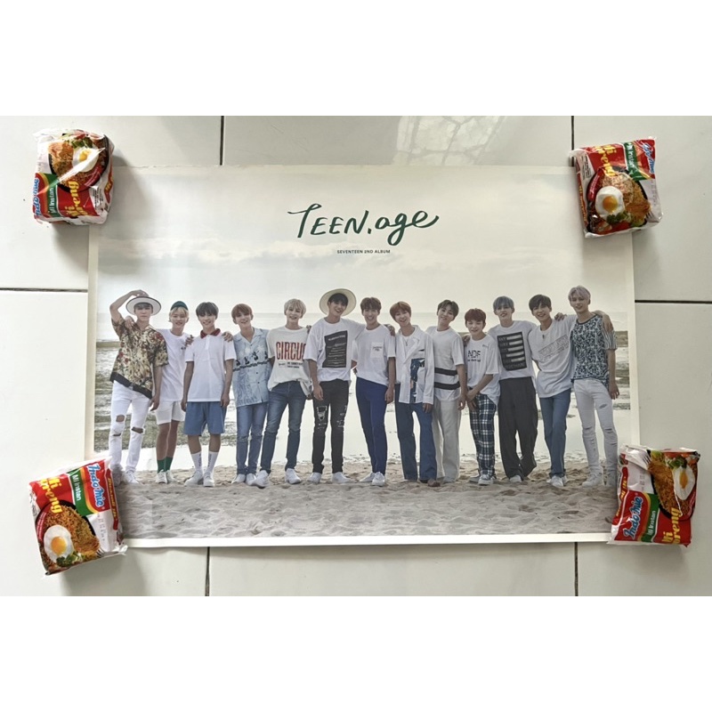 2 POSTER Seventeen 2nd Full Album Teen Age Green Ver TA TeenAge Batangas Svt Mingyu wonwoo Jeonghan 