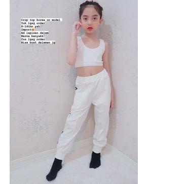☉ crop top anak tanggung 8-14thn/ croo top ank perempuan/ tanktop crop/ baju crop anak/ crop anak im