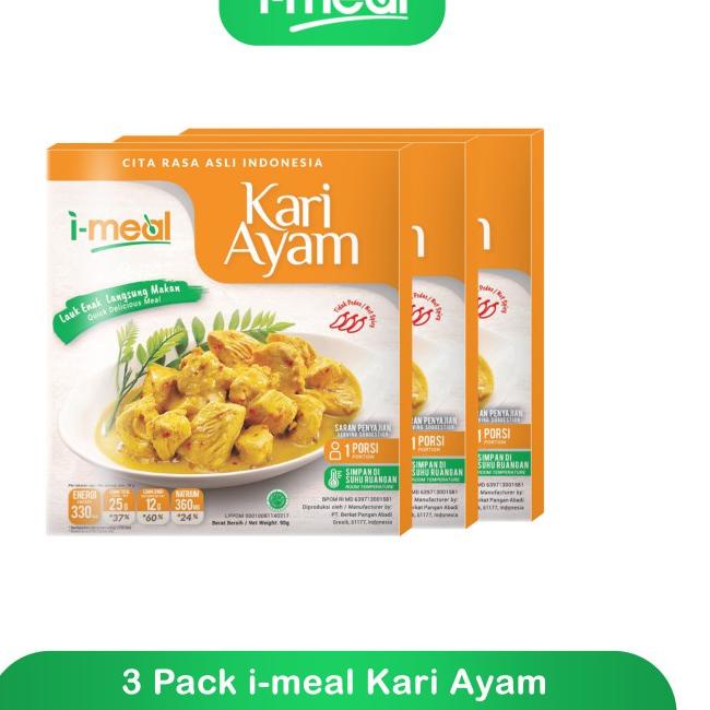 

☪ I-Meal Paket Kari Ayam Isi 3 Siap Saji ✯